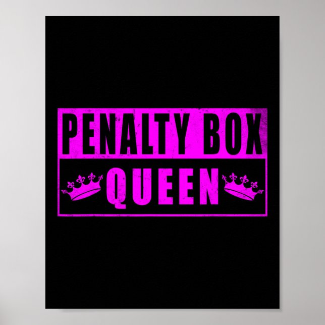 Póster Penalty Box Queen Funny Ice Hockey (4)  (Frente)