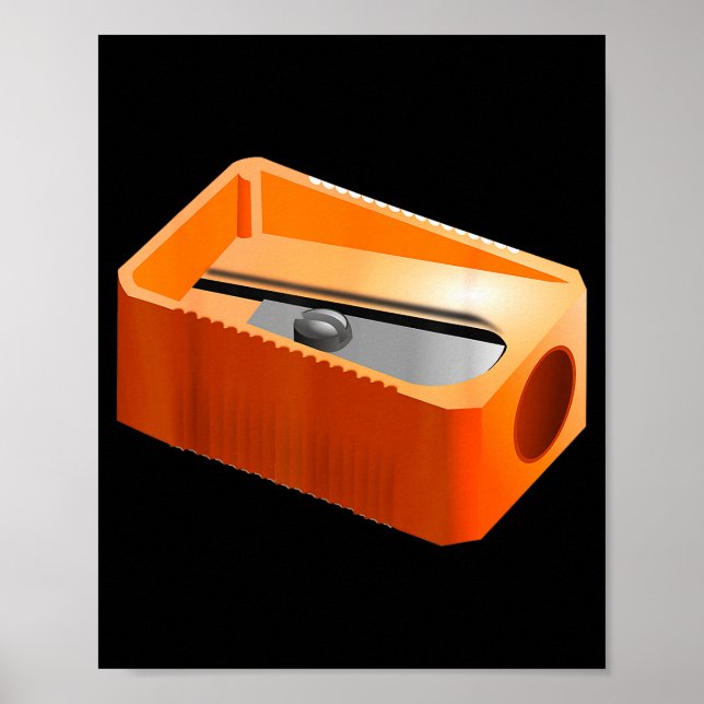 Póster Pencil Sharpener Funny Office School Supplies Cost (Frente)