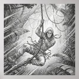 Póster Pencil Sketch Adventure