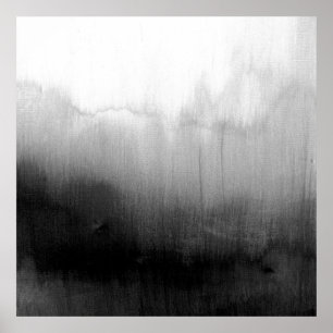 Póster Pendiente blanco y negro moderna de la acuarela