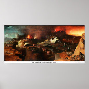 Póster Pendiente de Cristo en infierno de Hieronymus