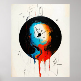 Póster Pendientes textiles modernos creados mediante IA