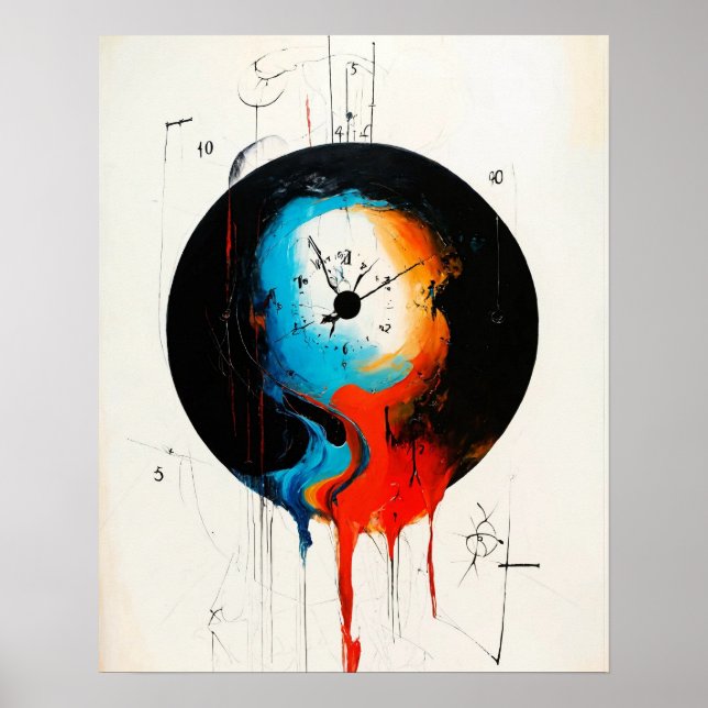 Póster Pendientes textiles modernos creados mediante IA (Frente)