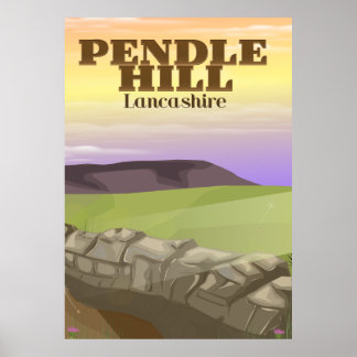 Póster Pendle Hill Lancashire