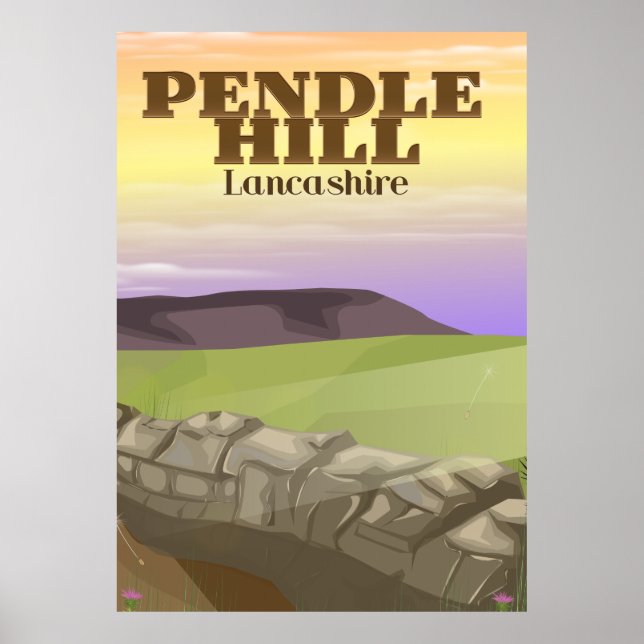 Póster Pendle Hill Lancashire (Frente)