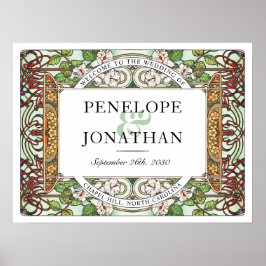 Póster PENELOPE 01 A - medio de signo de bienvenida Boda