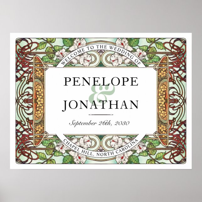 Póster PENELOPE 01 A - medio de signo de bienvenida Boda (Frente)