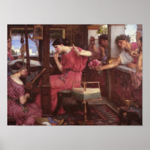 Póster Penelope Y Los Suitores - John William Waterhouse