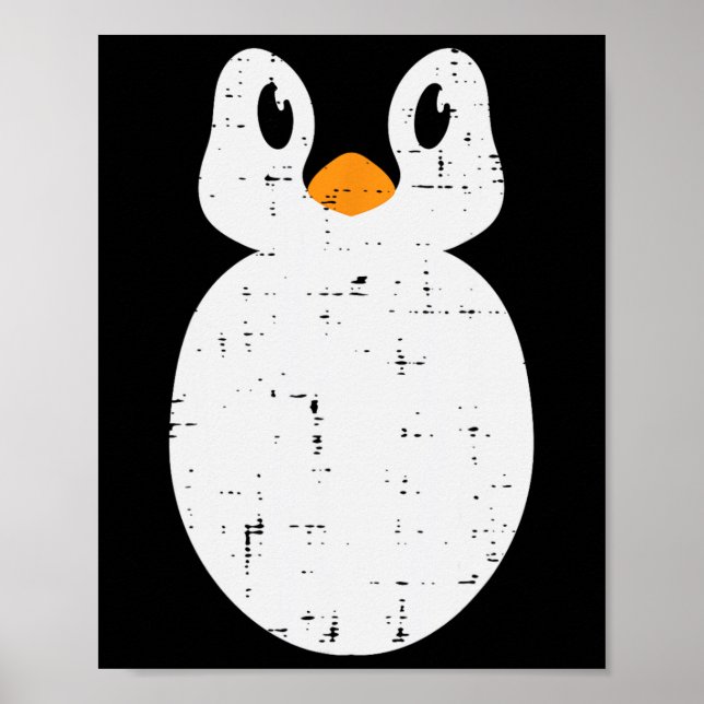 Póster Penguin Face Costume Cute Animal Hombres Mujeres N (Frente)