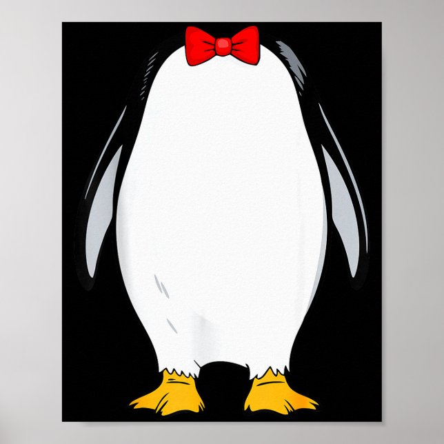 Póster Penguin Shirt Adult Men Women Kids Penguin Costume (Frente)