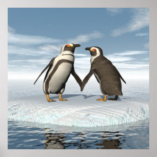 Póster Penguins couple