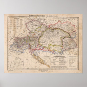 Póster Península balcánica, Austria, Hungría