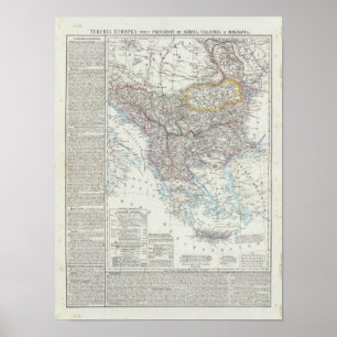 Póster Península balcánica, Turquía, Serbia, Europa