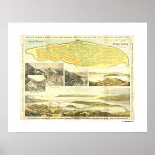 Póster Península de Belvedere, condado de Marin, aproxima