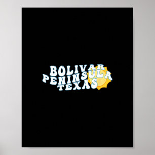 Póster Península de Bolívar Texas Tx Amanecer Vacación Re