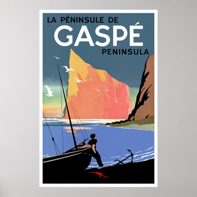 Póster Península de Gaspé ~ Canadá (Frente)