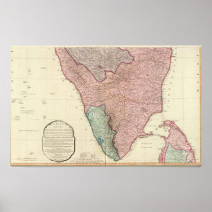 Póster Península de India Sur