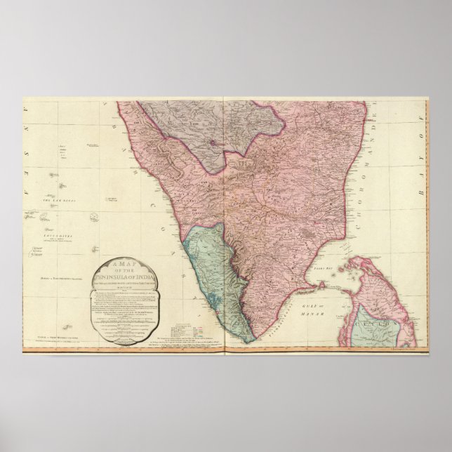 Póster Península de India Sur (Frente)