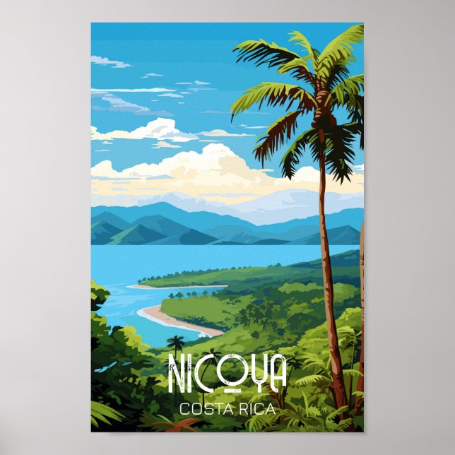 Póster Península de Nicoya Costa Rica Famoso lugar de via (Frente)