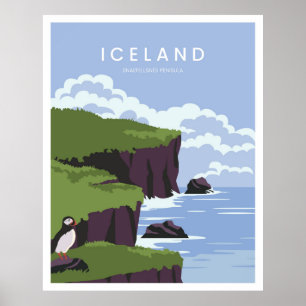Póster Península de Snaefellsnes de Islandia