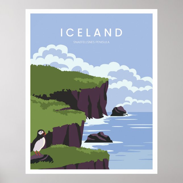 Póster Península de Snaefellsnes de Islandia (Frente)