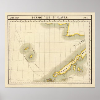 Póster Peninsula of Alaska