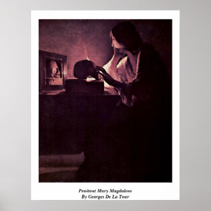 Póster Penitent Maria Magdalena de Georges de La Tour