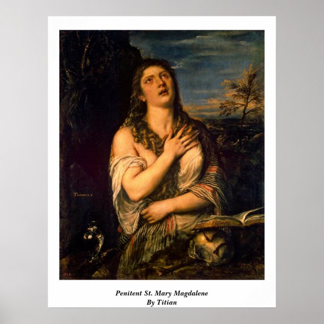 Póster Penitent St. Mary Magdalene De Titian (Frente)