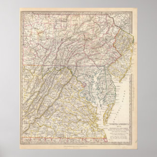 Póster Penn, NJ, Md, Dela, DC, Virginia