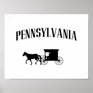 Póster Pennsylvania Amish Carriage