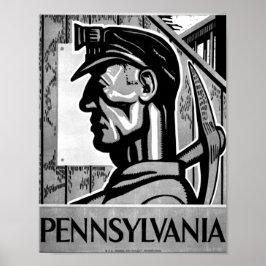 Póster Pennsylvania coal Poster WPA 1938 Poster