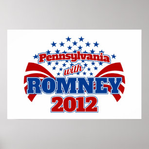 Póster Pennsylvania con Romney 2012