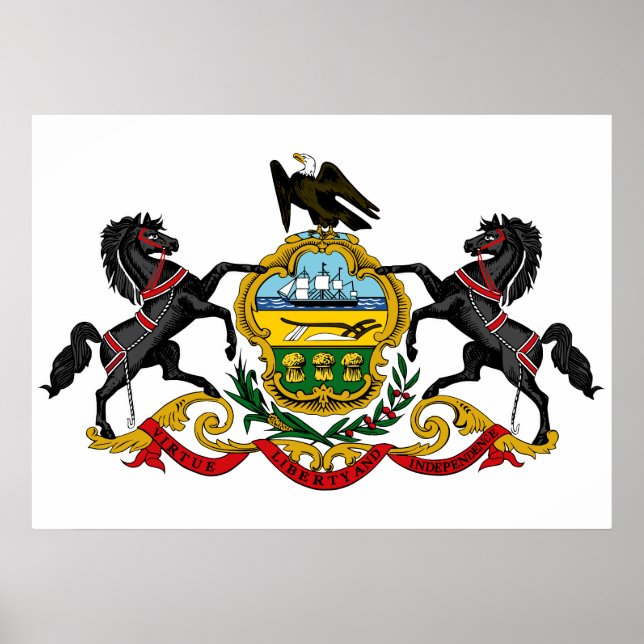 Póster Pennsylvania flag (Frente)