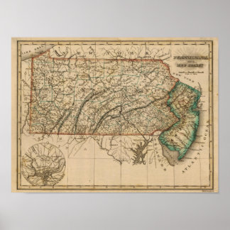 Póster Pennsylvania, Nueva Jersey