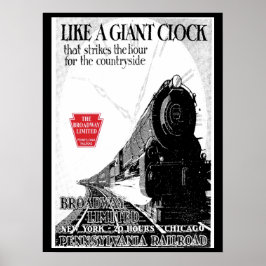 Póster Pennsylvania Railroad Broadway Limited