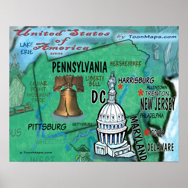 Póster Pennsylvania USA (Frente)