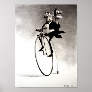 Póster Penny-Farthing-Waiter