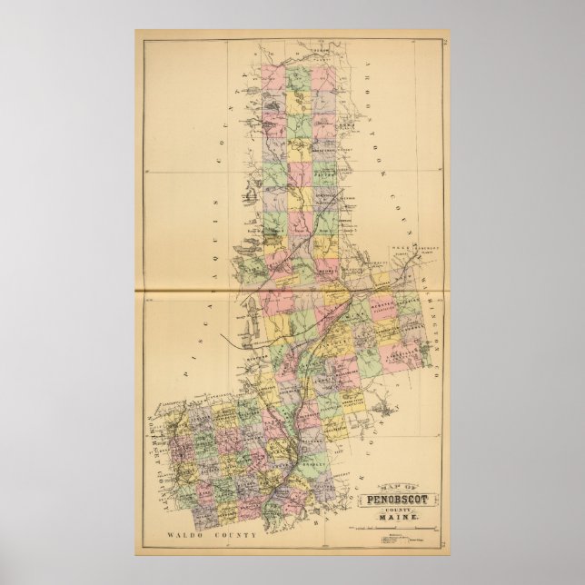 Póster Penobscot Co., Maine (Frente)