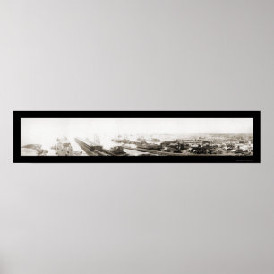 Póster Pensacola, FL Harbour Photo 1909