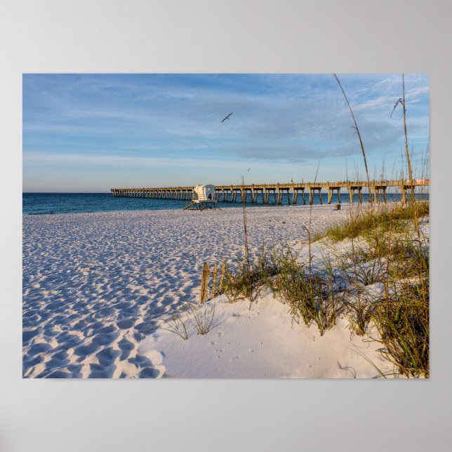 Póster Pensacola Sand Dunes Pier Morning Poster (Frente)