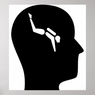 Póster Pensamiento en buceo con escafandra