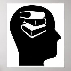 Póster Pensamiento en trabajo de la biblioteca