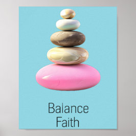 Póster pensamiento Zen equilibrio fe