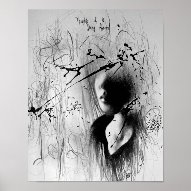 Póster Pensamientos de un ateo moribundo (Frente)