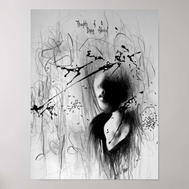 Póster Pensamientos de un ateo moribundo (Frente)