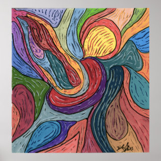 Póster Pensamientos en espiral
