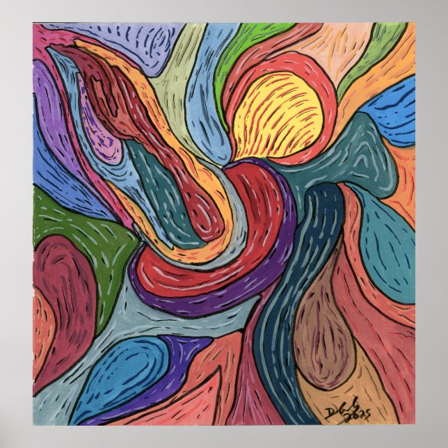 Póster Pensamientos en espiral (Frente)