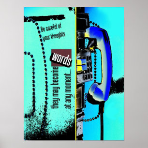 Póster pensamientos en palabras poster