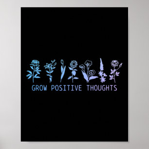 Póster Pensamientos positivos Concienciación sobre el sui