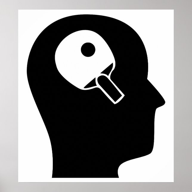 Póster Pensando en el tenis de mesa (Frente)